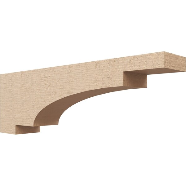 Ekena Millwork 5"W x 30"D x 10"H Thin Mediterranean Rough Cedar Woodgrain TimberThane Corbel, Primed Tan CORUR05X30X10MEDRCPR - main